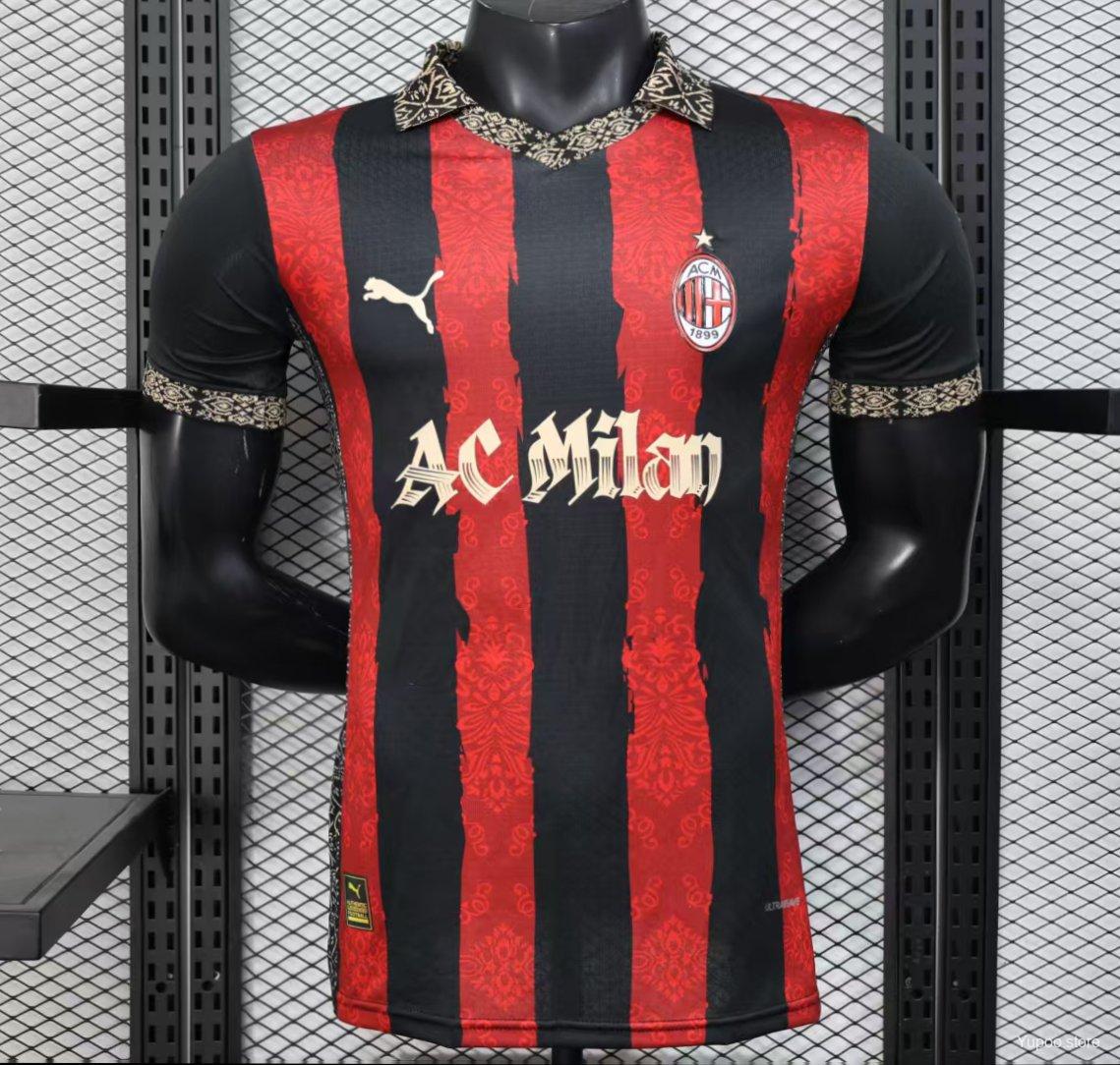 Camiseta de fútbol AC Milan 2025/26 LOCAL MANGA CORTA VERSION JUGADOR